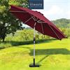 Classic Collection Parasol Aluminium Cranked Burgundy 2.7m