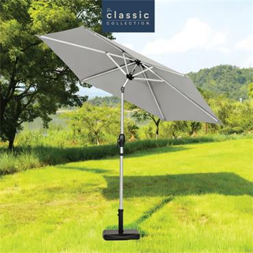 Classic Collection Parasola Aluminium Cranked Grey 2.7m