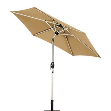 Classic Collection Parasol Aluminum Cranked Khaki 2.7mtr