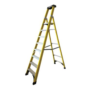 Protekk Fiberglass Ladder With Platform  8 Tread