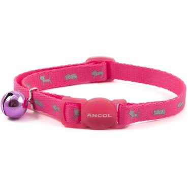 Hi Vis Safety Cat Collar Pink