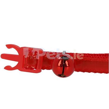 Gloss Reflective Cat Collar Red