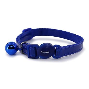 Gloss Reflective Cat Collar Blue