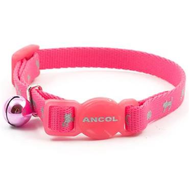 Hi-Vis Safety Kitten Collar Pink
