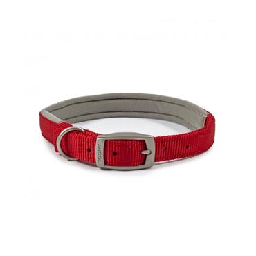 Viva  Padded Nylon Red Collar