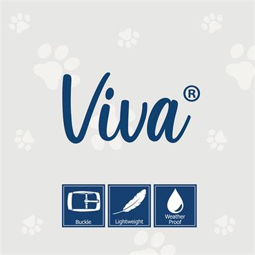 Viva Padded Dog Collar Black 22"