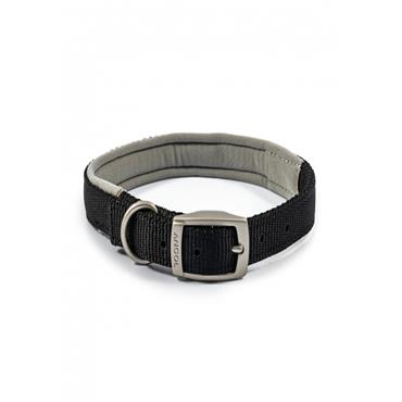 Viva Padded Dog Collar Black 22"