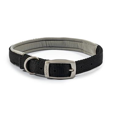Viva Padded Dog Collar Black 24"