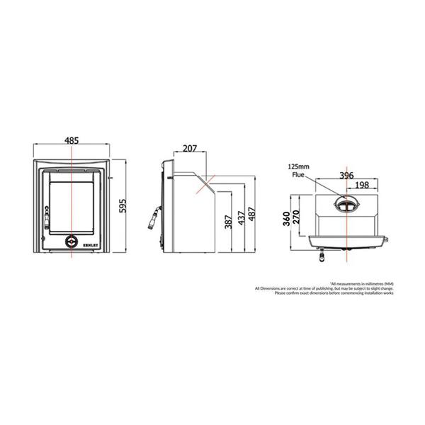 Henley Stoves Apollo 5kW Insert Multi Fuel Stove Matt Black Stakelums