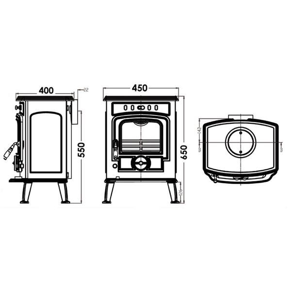 Henley Stoves Aran 5kW Multi Fuel Stove Cream Stakelums Home