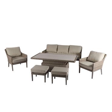Hartman Arley Premium  3 Seater Lounge Set with 2 Armchairs & 2 Stools