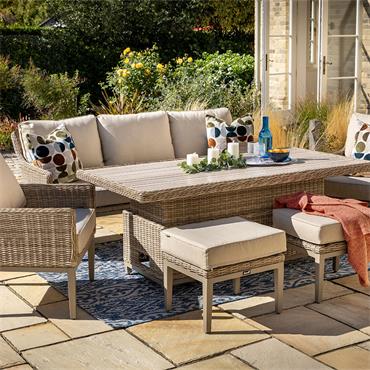 Hartman Arley Premium  3 Seater Lounge Set with 2 Armchairs & 2 Stools