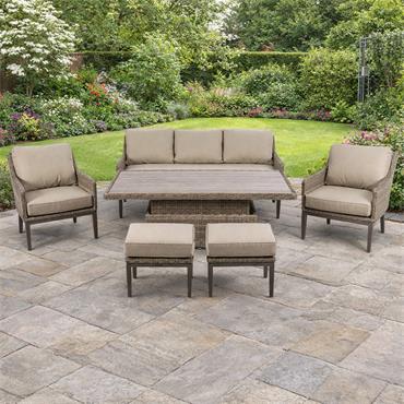 Hartman Arley Premium  3 Seater Lounge Set with 2 Armchairs & 2 Stools