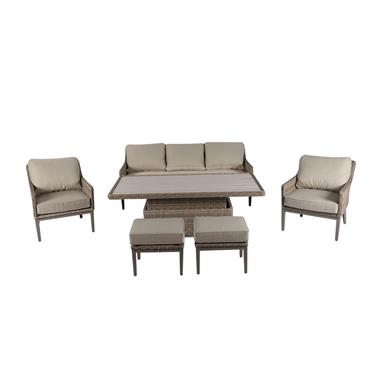 Hartman Arley Premium  3 Seater Lounge Set with 2 Armchairs & 2 Stools