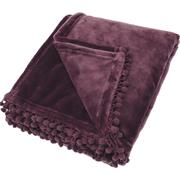 Walton & Co Cashmere Touch Throw Mulberry 130x170cm