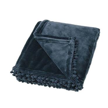 Cashmere Touch Fleece Throw Slate Blue