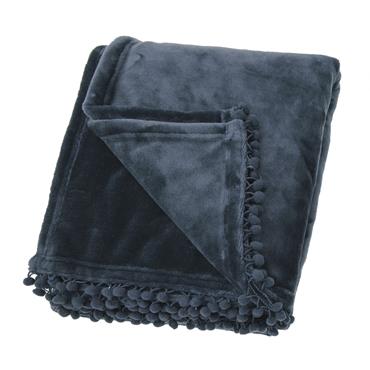 Cashmere Touch Fleece Throw Slate Blue