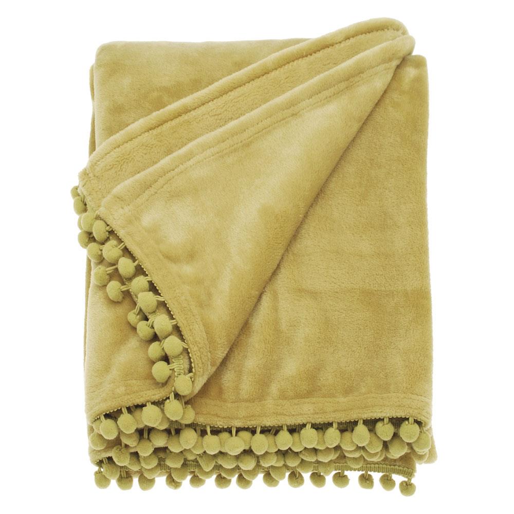 Walton & Co Cashmere Touch Fleece Throw Saffron Stakelums Home