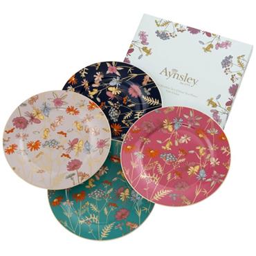 Aynsley Golden Meadow Teaplate Set Of 4