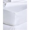 Percale Non Iron White Deep Fitted Sheet King