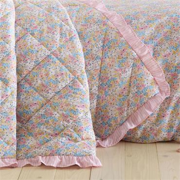 Catherine Lansfield Darcy Floral Pink Bedspread 220x230cm