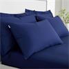 200tc Cotton Percale Housewife Pillowcase Navy 2 Pack