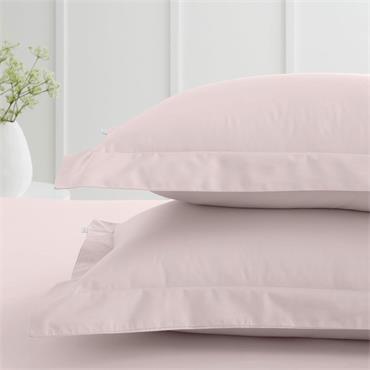 200tc Cotton Percale Oxford Pillowcase Blush 2 Pack