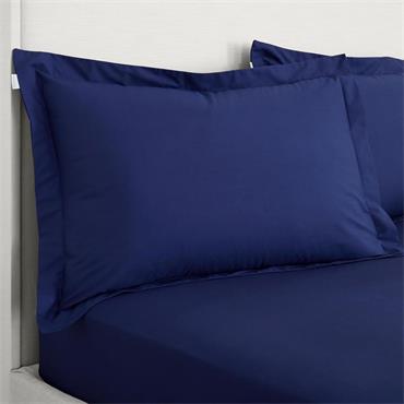 200tc Cotton Percale Oxford Pillowcase Navy 2 Pack
