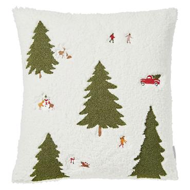 Cosy Boucle Christmas Tree Cushion 45x45cm