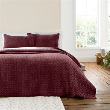 Attica Velvet Burgundy Bedspread 240x260