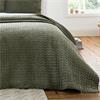 Attica Velvet Bedspread Green 240x260cm
