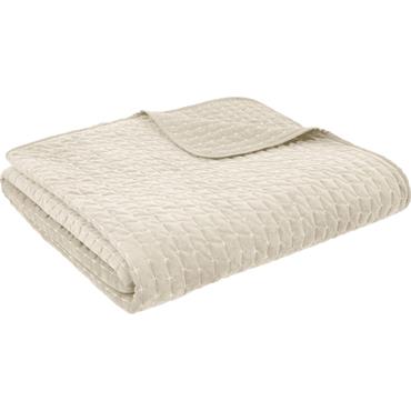 Attica Velvet Bedspread Natural 240x260cm