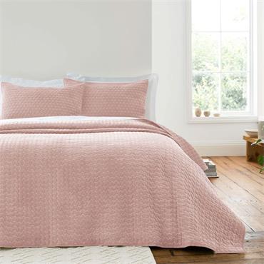 Attica Velvet Pink Bedspread 240x260cm