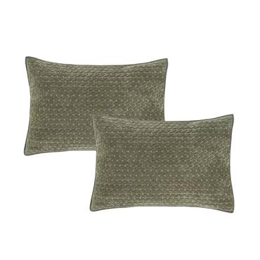Attica Velvet Green Pillowsham Pair