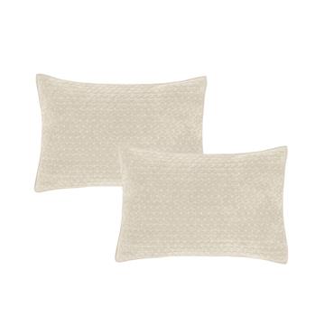 Attica Velvet Natural Pillowsham Pair