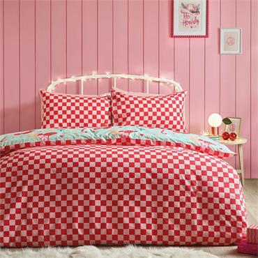 Howdy Santa Christmas Duvet Set Green Double