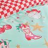 Howdy Santa Christmas Duvet Set Green Double