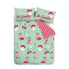 Howdy Santa Christmas Duvet Set Green Double