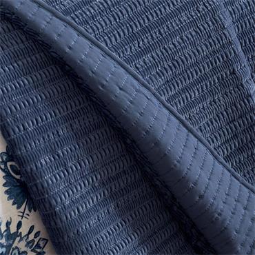 Velvet Pinsonic Navy Bedspread 220x220cm