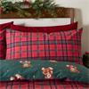 Christmas Tartan Teddy Bear Duvet Set Green Single
