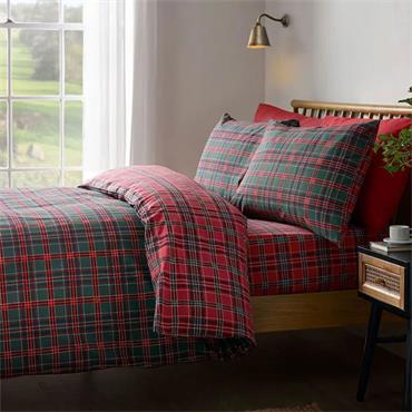 Tartan Check Red/green Duvet Set Double