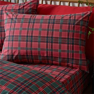 Tartan Check Red/green Duvet Set Single