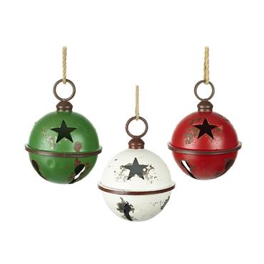 Star Cut Out Metal Baubles 30cm Assorted