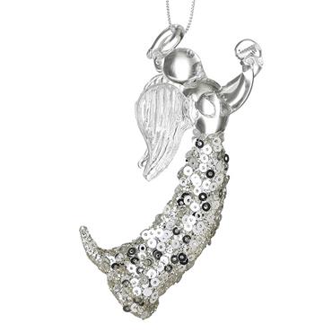 Hanging Glass Sequin Skirt Angel 10cm