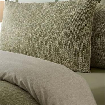 Brushed Herringbone Green Duvet Set King