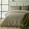 Brushed Herringbone Green Duvet Set King
