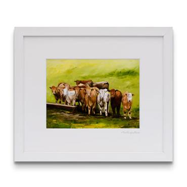 Anticipation White Framed Art Print 33x28cm