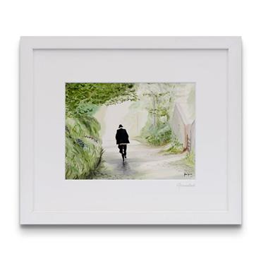 Grandad White Framed Art Print 33x28cm