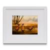 Woodland Pheasants White Framed Art Print 33x28cm
