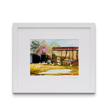 The Old Haybarn White Framed Art Print 33x28cm